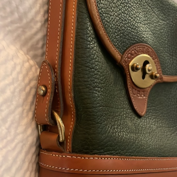 Dooney & Bourke Vintage Spectator Bag in Fir Green and Tan Leather - Picture 8 of 17